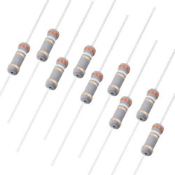 1W 3.9 Ohm Carbon Film Resistor 5% Tolerance 4 Color Bands Fixed Resistor 200pcs