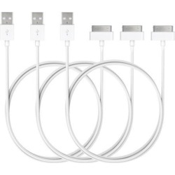 3-Pack New Apple iPhone 4S Cable USB Sync and Charging Cable for iPhone 4/3G/3GS