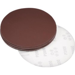 8-inch Hook and Loop Sanding Discs, 2000-Grits Aluminum Oxide Flocking Sandpaper for Random Orbital Sander 15pcs