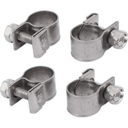 9mm-11mm 304 Stainless Steel Screw Mounted Adjustable Pipe Hose Clamps 4pcs