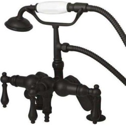Kingston Brass CC619T5 Deck Mount Clawfoot Tub Filler with Hand Shower