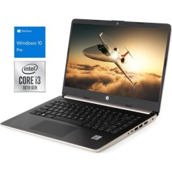 HP 14 Notebook, 14' HD Display, Intel Core i3-1005G1 Upto 3.4GHz, 8GB RAM, 256GB SSD, HDMI, Card Reader, Wi-Fi, Bluetooth, Windows 10 Pro