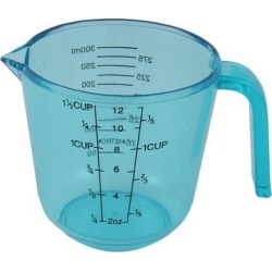 Kitchen Plastic Cylinder Shape Graduated Scale Powder Liquid Measuring Cup 300ml