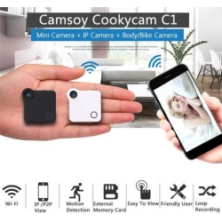C1 Remote Surveillance Camera Mini Portable Motion Camera Video Camera Mini WIFI IP Camera Motion Detection Sensor black