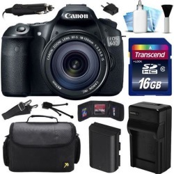 Canon EOS 60D DSLR SLR Digital Camera w/ EF-S 18-135mm Lens (16GB Value Bundle)