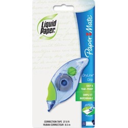 Paper Mate Liquid Paper 660415 DryLine Grip Correction Tape, Non-Refillable, 1/5' x 335'