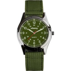 Watch Mens Quartz Wristwatches Luminous Military Green Fabric Watchband Sports Watches for Men