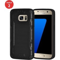 For Samsung GALAXY S7 Hard Shockproof Hybrid Protective Case Cover Black