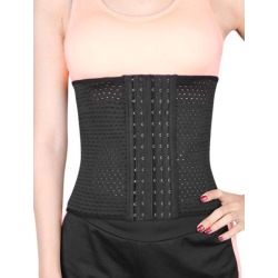 Black L Size 6 Rows Breathable Postpartum Abdominal Shaping Belt Belly Wrapping Shaper Cincher Corset Shapewear