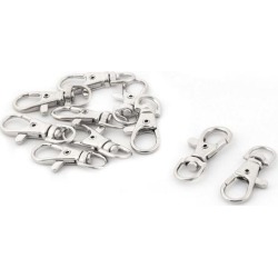 Unique BargainsMetal Lobster Trigger Swivel Clasp Hooks Clip Buckle 38 x 16mm 10pcs for Keyring