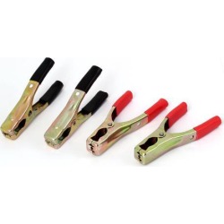 Rubber Sleeve Handle Insulated Electric Test Battery Alligator Clip Clamp 4pcs
