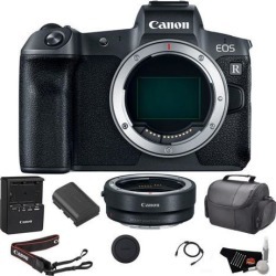 Canon EOS R Mirrorless Digital Camera (Body Only) Bundle w/ Mount Adapter + Carrying Case & more