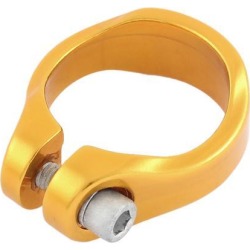Unique Bargains LF-10 31.8mm Gold Tone Mountain Bike Quick Release Seat Post Clamp