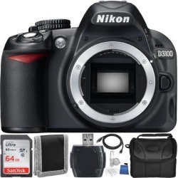 Nikon D3100 Digital SLR Camera (Body Only) with Essential Accessory Bundle