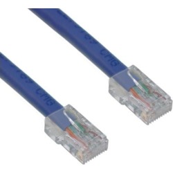 CableWholesale 10X8-16107 Cat6 Blue Ethernet Patch Cable Bootless 7 foot