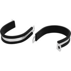 46mm Dia EPDM Rubber Lined P Clips Cable Hose Pipe Clamps Holder 2pcs