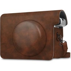 For Fujifilm Instax Wide 300 Instant Camera Case Bag Cover Removable Strap-Brown