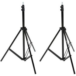 AmazonBasics Aluminum Light Photography Tripod Stand with Case - Pack of 2, 2.
