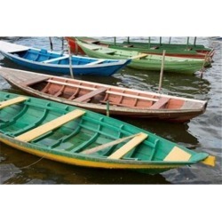 Posterazzi PDDSA04CMI0124 Colorful Local Wooden Fishing Boats Alter Do Chao Amazon Brazil Print by Cindy Miller Hopkins