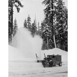 Posterazzi SAL25549956 Snowplow on a Road Washington State USA Poster Print - 18 x 24 in.