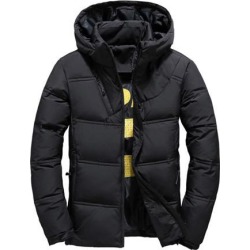 Men Short Down Jacket Coat Black 3XL