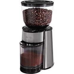 mr. coffee automatic burr mill coffee grinder with 18 custom grinders, silver
