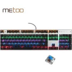 ZERO Mechanical Keyboard 104 Keys Blue Switch Pro LED Backlit Gaming Keyboards for Tablet Desktop Russian Keyboard Stickers