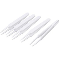 Electronics Industry Plastic Flat Tip Anti-static Tweezers Repair Tool 5pcs