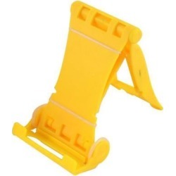 Smart Cell Phone Ipad Desktop Holder Stand Foldable Bracket Yellow