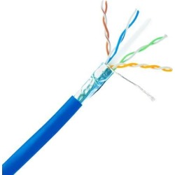 Cable Wholesale Connectors Bulk Shielded Cat6 Ethernet Cable, STP - Blue