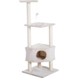 51' Multi-Level Cat Tree Cat Play House Scratcher w/ Hanging Toy