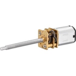DC 3V 300RPM Gear Motor N20 Speed Reduction Gear DC Motor with M3x34mm Lead Screw Thread Shaft for Electronic Toys Mechanical Arms