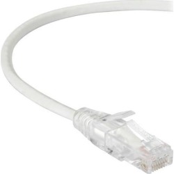 Black Box C6PC28-WH-01 CAT6 250-MHz 28-AWG Stranded Ethernet Patch Cable - Unshielded, PVC, Snagless Boot, White, 1 ft.