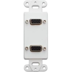 Cable Wholesale Wall Decorations Dual White Decora Wall Plate, HD15 Female