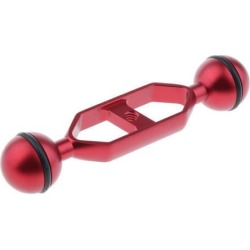 5' CNC Aluminum Dual Ball Joint Extension Arm for Diving Underwater Camera Red