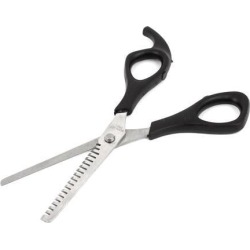 Unique Bargains 6.5 Stainless Steel Thinning Scissors Shear Barbers Salon Hairdresser Hair Cutting Black Silver Tone