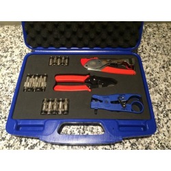 Compression Tool Kit - 518 Compression tool, stripper, cutter and connectors