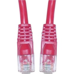 Cat5e Ethernet Patch Cable Snag-less/Molded Boot 3 foot - Red