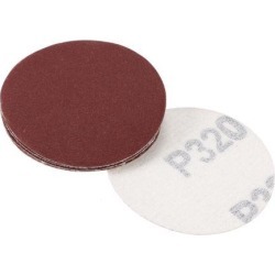 2-inch Hook and Loop Sanding Discs, 320-Grits Grinding Abrasive Aluminum Oxide Flocking Sandpaper for Random Orbital Sander 10pcs