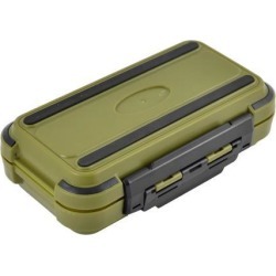 Unique Bargains Fishing 24 Compartments Fish Hook Bait Storage Box Fishhook Holder Olive Green