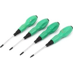Repair Tool Nonslip Handle T6 T8 T9 T10 Torx Screwdriver Set Green 4 in 1