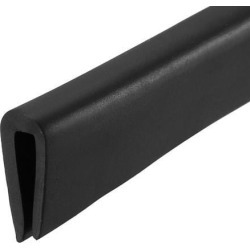 Edge Trim U Seal Black PVC Plastic U Channel Edge Protector Fits 3/64" - 5/64" Edge 20 Feet Length 15/32" Height