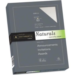 Southworth 99418 Naturals Paper, Birch, 8 1/2 X 11, 32Lb, 100 Sheets