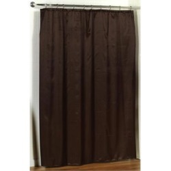 Carnation Home Fashions Lauren Dobby Fabric Shower Curtain in Brown
