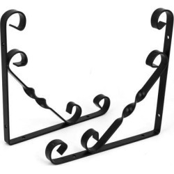 Home Shop Metal L Shaped Shelf Bracket Support Holder Black 200x200mm 2pcs