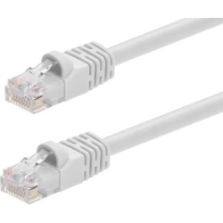 Monoprice Cat6 Ethernet Patch Cable - Network Internet Cord - RJ45, Stranded, 550Mhz, UTP, Pure Bare Copper Wire, 24AWG, 75ft, White