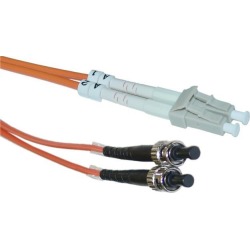 Cable Wholesale LC / ST Multimode Duplex Fiber Optic Cable 62.5/125 - 15 Meter (49.2ft)