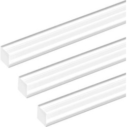 10mmx10mmx20inch Acrylic Rod Square Clear Acrylic Plastic Rod Solid PMMA Bar 3pcs