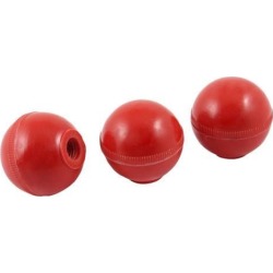 Unique Bargains 3 Pcs 44.5mm Dia 10mm Thread Ball Shape Machine Handgrip Knob Red