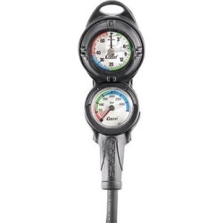 Cressi Console PD3 Pressure/Depth 2 Gauge Console Black